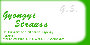 gyongyi strauss business card